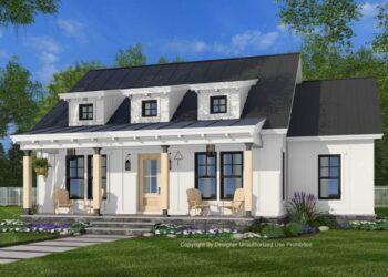 Modern Farmhouse with Front Porch – ~1,146 Sq Ft, 3 Beds, Vaulted Living