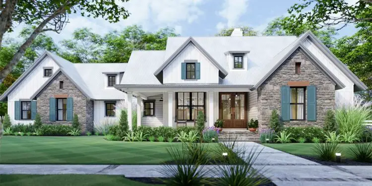 Modern New American Farmhouse – ~1,988 Sq Ft | L-Shaped Front Porch & Bonus Room