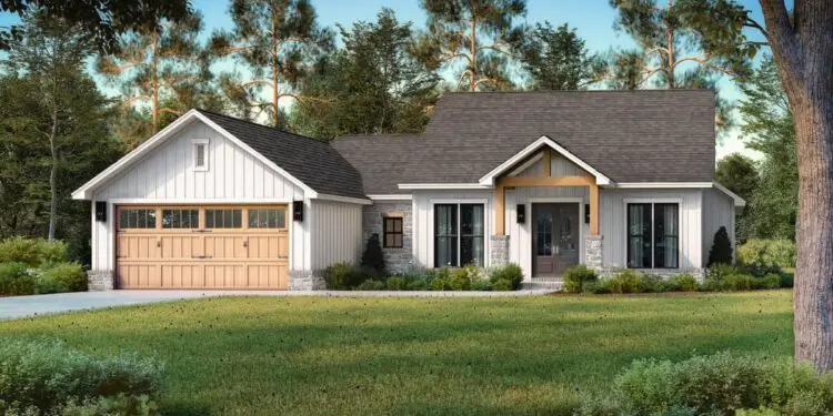 Efficient & Charming – ~1,899 Sq Ft, 4-Bed Modern Farmhouse with Rustic Flair