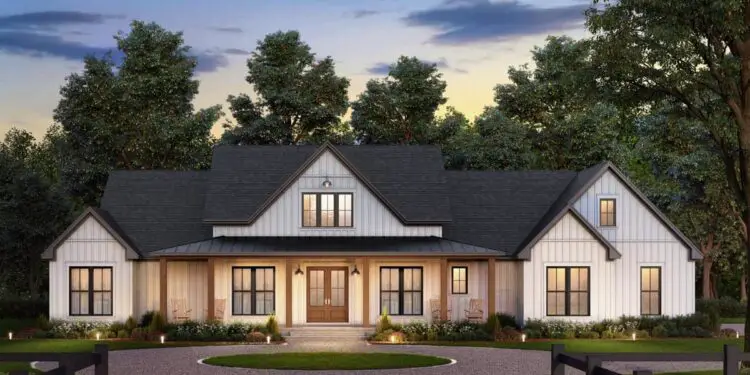 4-Bed Modern Farmhouse with Vaulted Great Room – ~2,500 Sq Ft