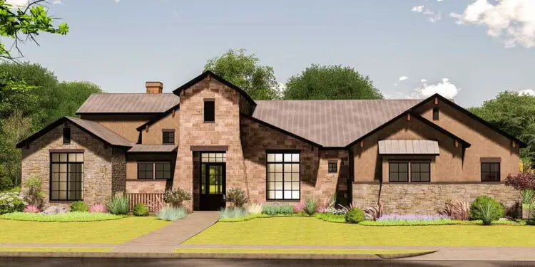 European-Inspired One-Story with Grand Covered Porch – ~3,061 Sq Ft, 4 Beds, Game Room