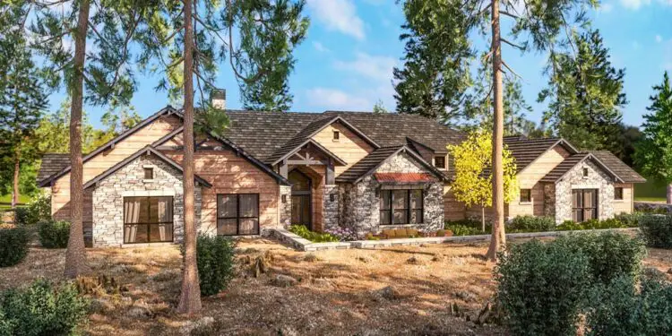 One-Story Mountain Craftsman – ~4,400 Sq Ft with Grand Outdoor Living Porch