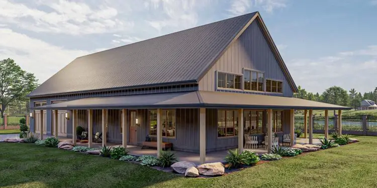 Barndominium With Wrap-Around Porch — ~2,113 Sq Ft, 3 Beds, Rustic & Spacious