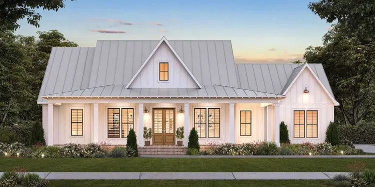 Modern Farmhouse with Home Office & Wraparound Porch – ~2,101 Sq Ft of Comfort & Style