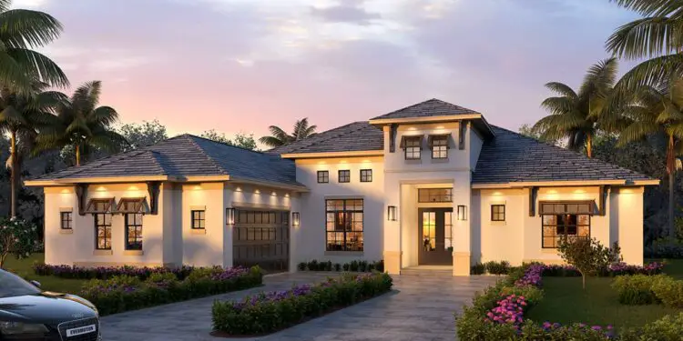Coastal Mediterranean One-Level – ~2,687 Sq Ft with Study & Split Bedrooms