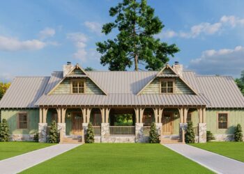 Rustic Duplex with Wrap-Around Porch – ~1,810 Sq Ft per Unit