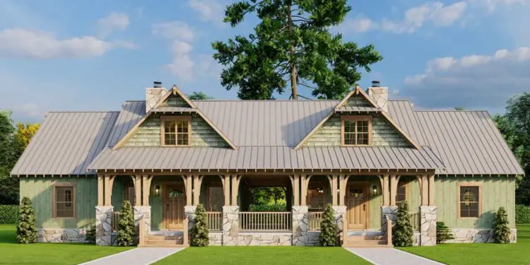 Rustic Duplex with Wrap-Around Porch – ~1,810 Sq Ft per Unit