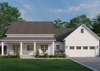 Single-Story Farmhouse w/ Vaulted Great Room – ~2,330 Sq Ft, 4 Beds / 3 Baths