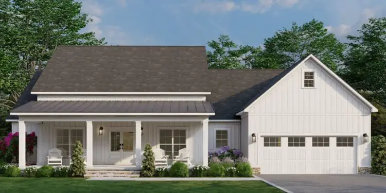 Single-Story Farmhouse w/ Vaulted Great Room – ~2,330 Sq Ft, 4 Beds / 3 Baths