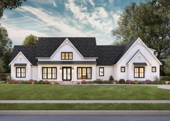 Split-Bedroom Modern Farmhouse – ~3,346 Sq Ft with 3-Car Garage & Bonus Loft