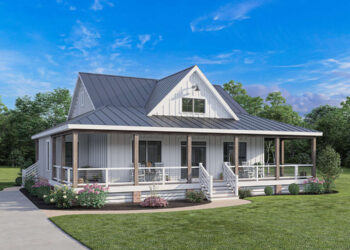 Modern Farmhouse – ~1,349 Sq Ft, 2 Beds, 2 Baths, Wrapped in Porch Charm