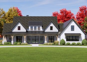 Spacious Modern Farmhouse with Wrap-Around Porch – ~3,392 Sq Ft of Open, Elegant Living