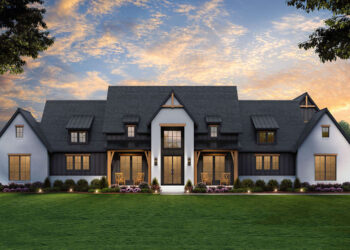4-Bed Modern Farmhouse with Outdoor Kitchen & Fireplace (3,877 Sq Ft)