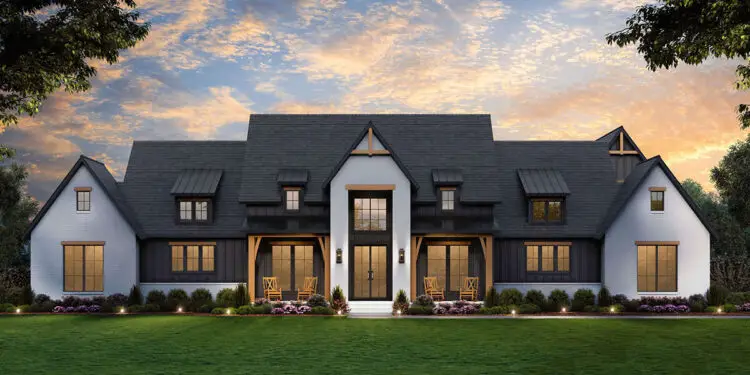 4-Bed Modern Farmhouse with Outdoor Kitchen & Fireplace (3,877 Sq Ft)