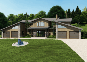 Symmetrical Modern Home – ~3,642 Sq Ft with Dual Wings & Outdoor Entertaining