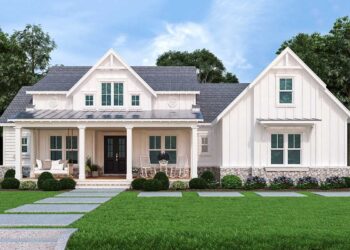 One-Level Modern Farmhouse – ~2,464 Sq Ft with Bonus Room & Lower-Level Expansion