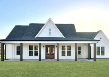 Modern Farmhouse with Home Office & Wrap-Around Porch – ~2,101 Sq Ft
