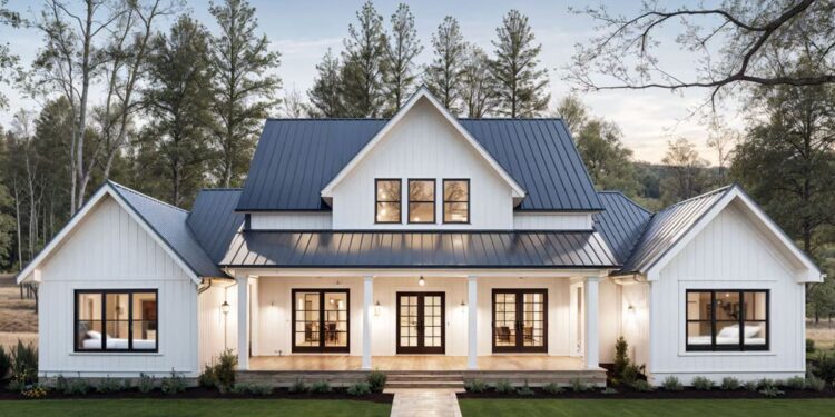 Modern Farmhouse with Outdoor Kitchen – ~3,003 Sq Ft, 4 Beds, 4.5 Baths