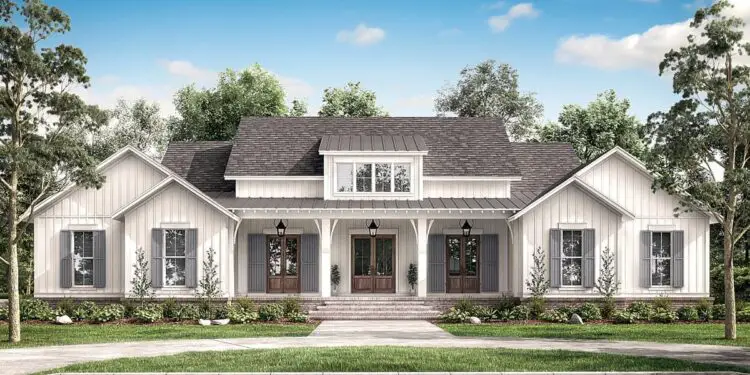 Stylish 4-Bed Modern Farmhouse – ~3,076 Sq Ft with Vaulted Master Suite