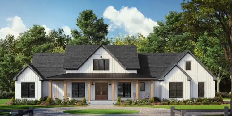 Spacious Modern Farmhouse – ~2,500 Sq Ft with 4 Beds, Office & Outdoor Living