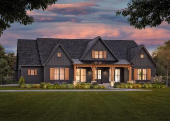 Split-Bedroom Modern Farmhouse with Outdoor Kitchen & Game Room Option