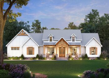 4-Bed Modern Farmhouse with Vaulted Master – ~2,343 Sq Ft of Elevation & Intimacy
