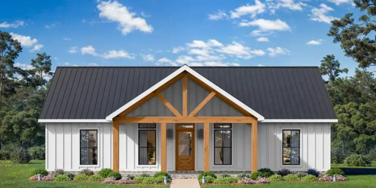 Vaulted Farmhouse Retreat – ~1,905 Sq Ft with 3 Beds, Rear Porch & Open Living