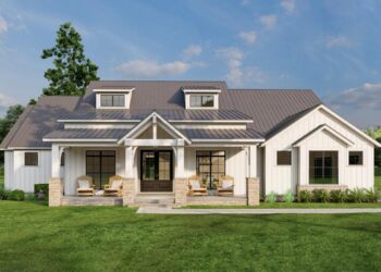 4-Bed Modern Farmhouse with Vaulted Outdoor Living – ~2,680 Sq Ft