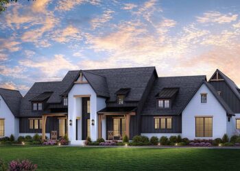 Spacious New American Farmhouse – ~3,877 Sq Ft with Bonus & Porch Paradise