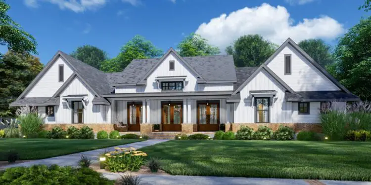 Modern Farmhouse with Three Fresh-Air Spaces – ~3,077 Sq Ft of Airy, Family-Centered Living