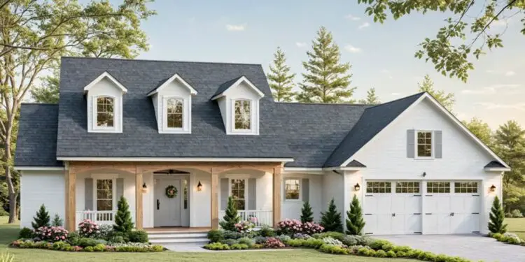 Elegant Modern Farmhouse – ~1,717 Sq Ft, 3 Beds, Open Living & Dual Porches