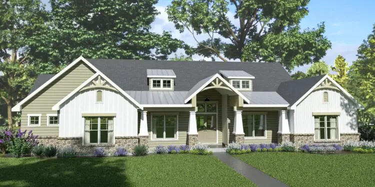 3-Bed Craftsman Ranch – ~2,815 Sq Ft with Private Master Suite & Split Layout