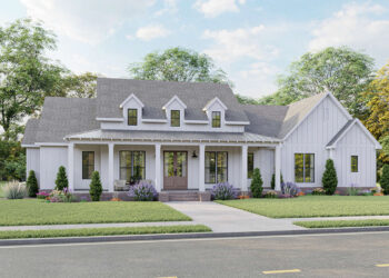 3-Bed Modern Farmhouse with Wrap-Around Front Porch – ~2,216 Sq Ft