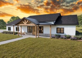 Modern Farmhouse Ranch with Kid’s Wing – ~2,524 Sq Ft, 4 Beds