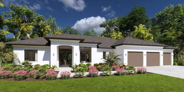 Contemporary Mediterranean Retreat – ~2,624 Sq Ft with Huge Lanai & Outdoor Kitchen