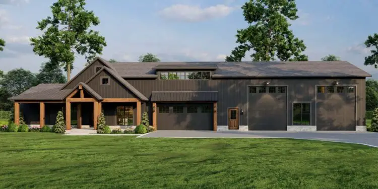 New-American Barndominium – ~2,631 Sq Ft with Outdoor Fireplace & Oversized RV Garage