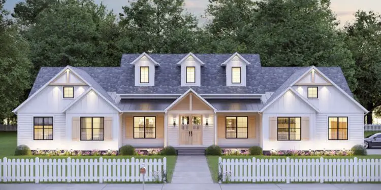 Modern Farmhouse with Home Office – ~3,345 Sq Ft, 4 Beds + Office