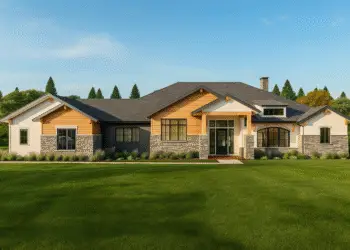Contemporary Craftsman – ~4,105 Sq Ft with 4 Beds & Massive Outdoor Living