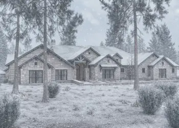 One-Story Mountain Craftsman with Large Outdoor Living Porch (≈4,405 Sq Ft)