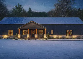 Barndominium – ~2,616 Sq Ft, 4 Beds, 3.5 Baths & 4-Car Garage