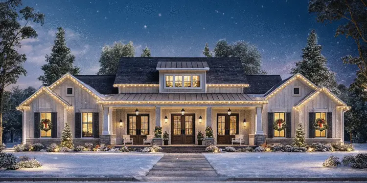 Modern Farmhouse – ~3,076 Sq Ft, 4 Beds, 3½ Baths, Open Layout & Vaulted Charm