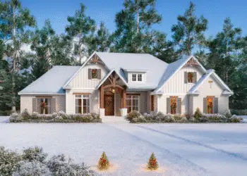 2,641 sq ft European-Style House — 4-Bedroom Home with Bonus Loft & Classic Porch Charm