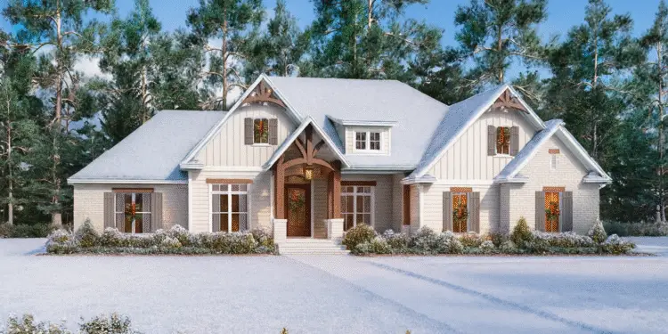 2,641 sq ft European-Style House — 4-Bedroom Home with Bonus Loft & Classic Porch Charm