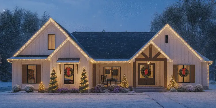 Modern New American Farmhouse – ~2,309 Sq Ft, 4 Beds with Rustic Wood-Beam Charm