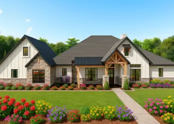 Modern Farmhouse – ~3,414 Sq Ft | 4 Beds | 3 Full + 2 Half Baths | 3-Car Garage
