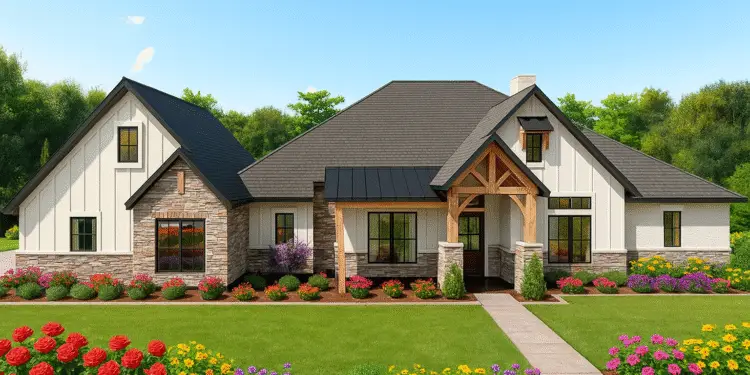 Modern Farmhouse – ~3,414 Sq Ft | 4 Beds | 3 Full + 2 Half Baths | 3-Car Garage