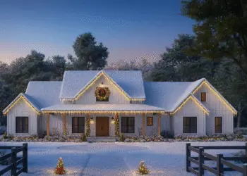 2500 Sq Ft Modern Farmhouse — 4-Bed, Office & Outdoor Living Plan