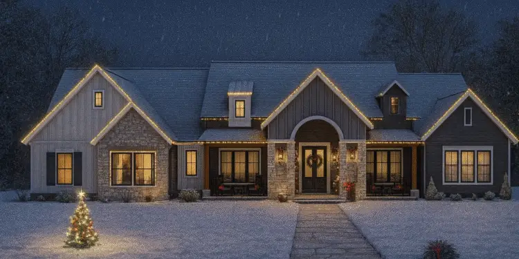 4,187 Sq Ft Transitional Farmhouse — 4-Bed, 4.5+ Baths & Large Game Room (Plan 850000PKE)