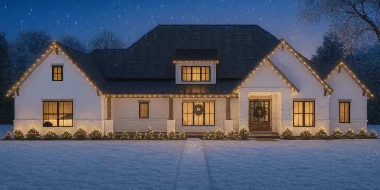 3,620 Sq Ft New-American House Plan with Guest Suite, Outdoor Kitchen & 3-Car Garage (Plan 25444TF)