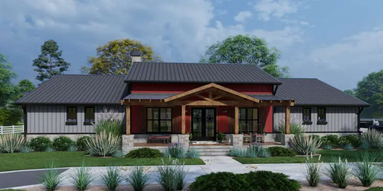 2,486 Sq Ft Barn-Style Home – 3 Beds, 2.5 Baths & Open Living (Plan 9401-00114)